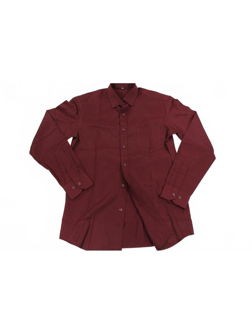 IZOD Men's Burgundy Long Sleeve Dress Shirt Size 39 New